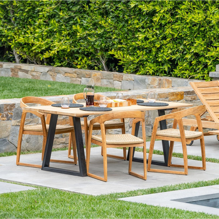 Ubud Natural Teak 4-6 Person Indoor or Outdoor Dining Table - 79"