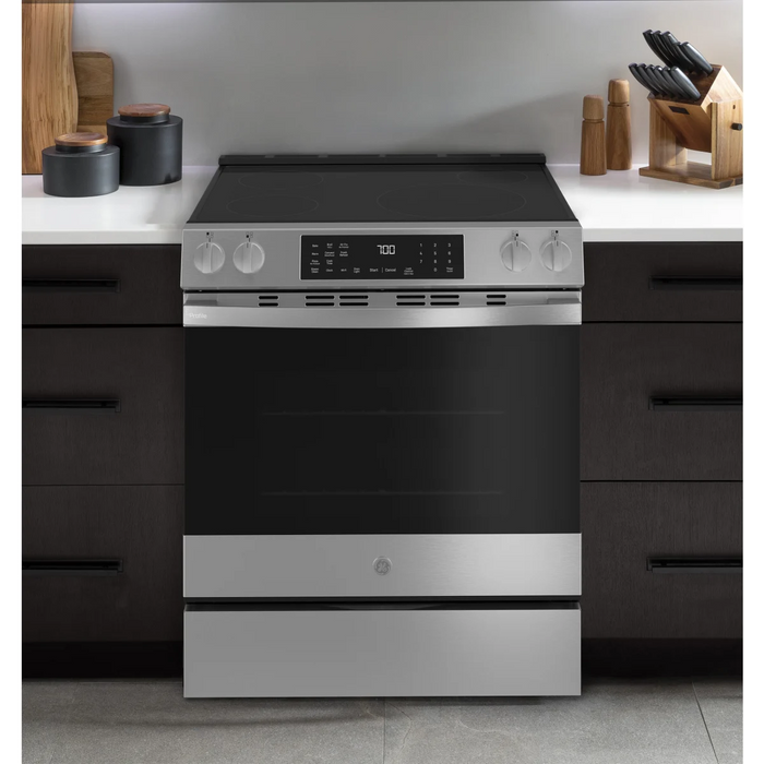 GE 30" Smart Slide-In Induction Range, PHS700AYFS