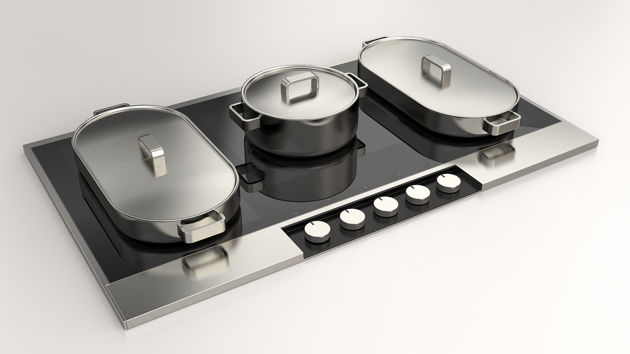 Fulgor 36” Customizable Satin Aluminum Cooktop, F7ECIK36AS1