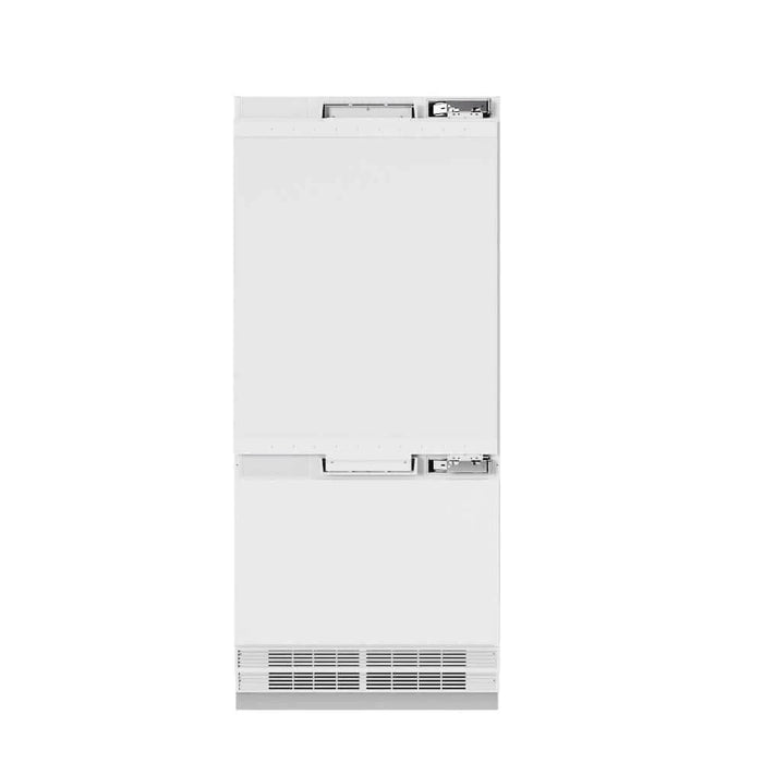 ZLINE 36" Panel Ready Built-In Bottom Freezer Refrigerator,Water Dispenser, Ice Maker, Champagne Bronze RBITZ-36-CB