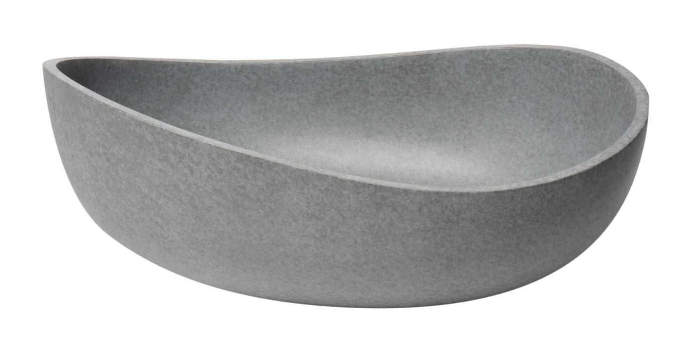 ALFI brand 23" Solid Concrete Wavy Oval Above Mount Vessel Sink ABCO23O