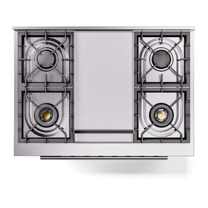 ILVE 36"Professional Plus Liquid Propane Dual Fuel Range, Blue Grey UP36FWMPBGLP