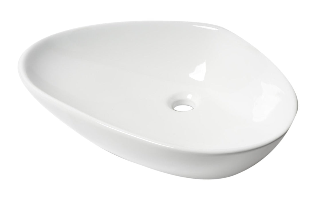 ALFI brand White 23" Fancy Above Mount Ceramic Sink ABC914