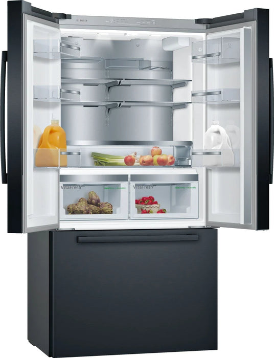 Bosch 36" Smart Refrigerator, Ice Maker, Black Stainless B36CT80SNB