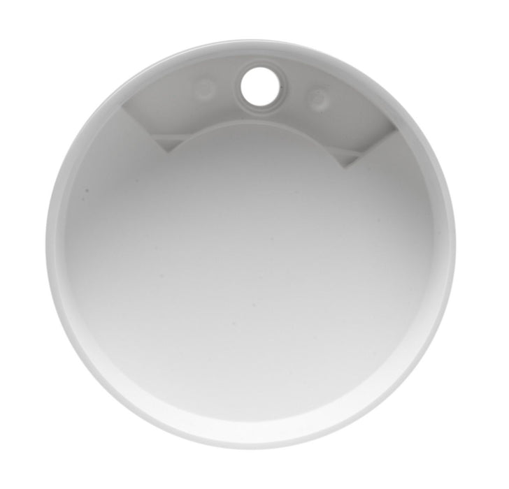 ALFI brand 15" Round White Matte Solid Surface Resin Sink ABRS15R