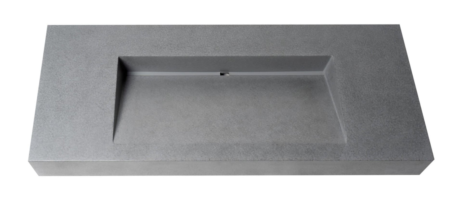ALFI brand 48" Solid Concrete Rectangular Countertop Sink ABCO48R
