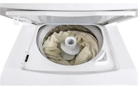 GE 27" Unitized Spacemaker Stacked Laundry Center Gas, White, GUD27GSSMWW