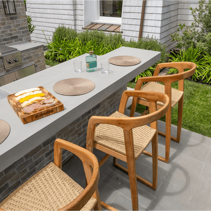 Ubud Natural Teak Indoor/Outdoor Bar Stool