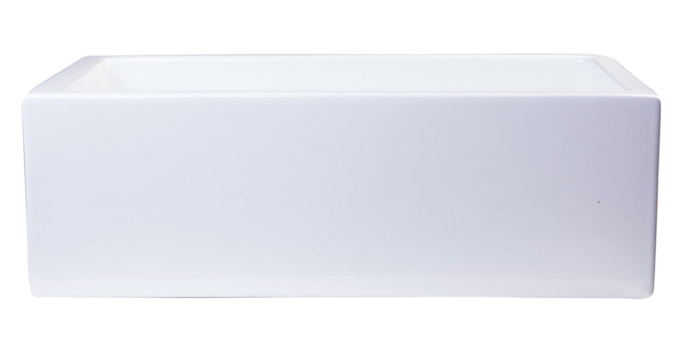 ALFI brand 30" Smooth Solid Thick Wall Fireclay One Bowl Farm Sink AB3018SB