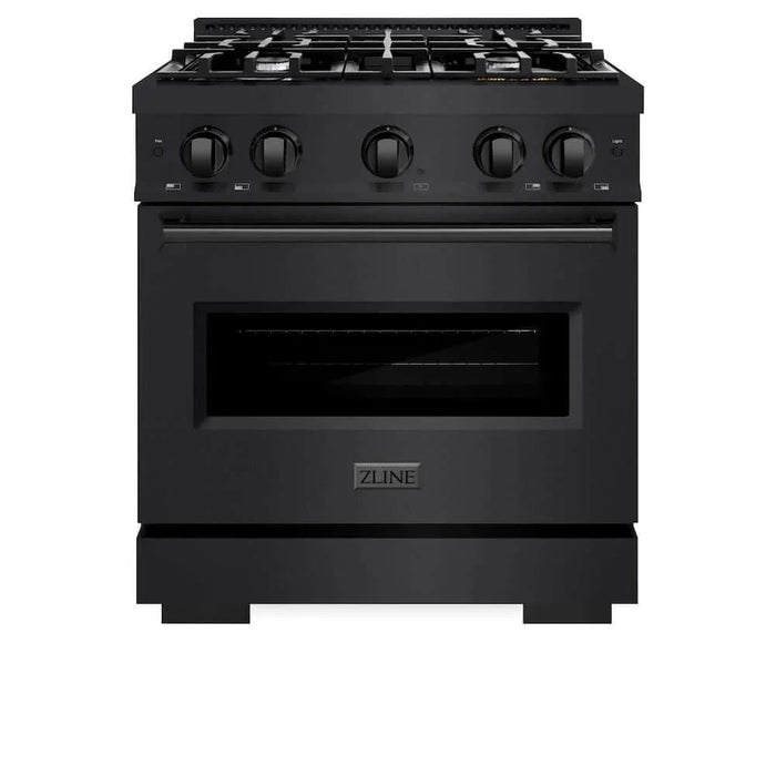 ZLINE 30"Classic Gas Range, Convection Gas Oven, Black Stainless Steel, CGRB-30