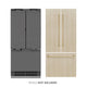 ZLINE 36" Panel Ready Built-In Bottom Freezer Refrigerator,Water Dispenser, Ice Maker,Graphite Gray, Champagne Bronze GRBIVZ-36-CB