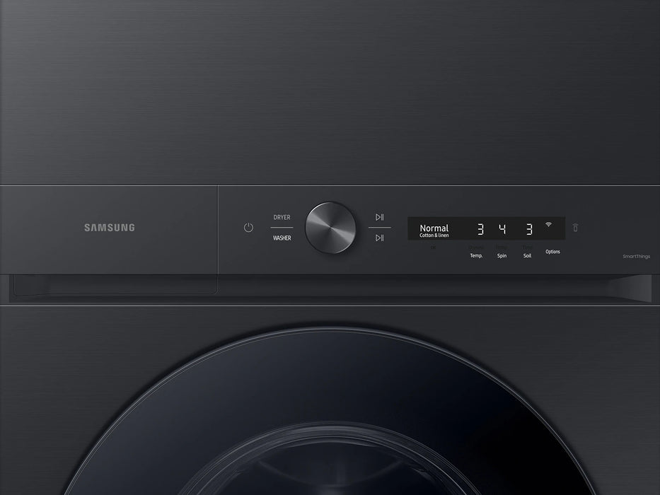 Samsung Bespoke 27" Washer, Dryer Stack Laundry WH46DBH500EVA