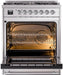 ILVE Nostalgie II 30" Dual Fuel Liquid Propane, Stainless Steel, Chrome Trim UP30NMPSSCLP ILVE