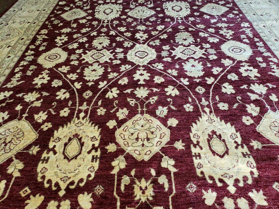 10' X 14' Vintage Handmade PESHAVAR CHOBI Pakistani Agra wool Carpet Nice