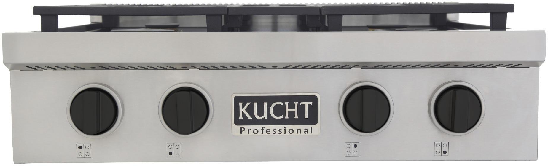 Kucht 30" 4 Burners Stainless Propane Cooktop, KFX309T-K - Farmhouse Kitchen and Bath