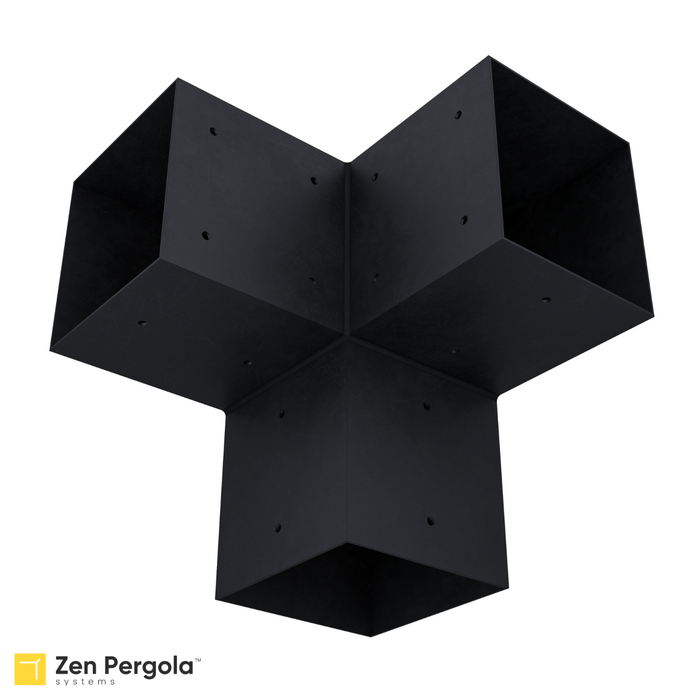 Pergola 3-Arm Post Bracket (for 6x6 Wood Posts)