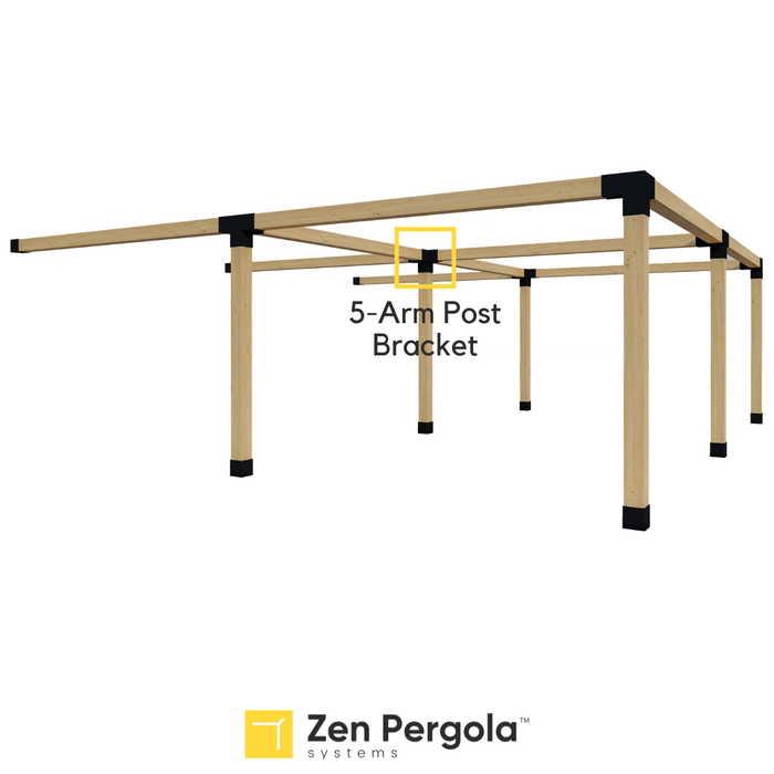 Pergola 5-Arm Post Bracket (for 6x6 Wood Posts)