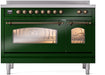 ILVE Nostalgie II 48" Electric Range, Emerald Green, Bronze Trim UPI486NMPEGB ILVE