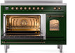 ILVE Nostalgie II 48" Electric Range, Emerald Green, Bronze Trim UPI486NMPEGB ILVE