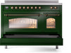 ILVE Nostalgie II 48" Electric Range, Emerald Green, Bronze Trim UPI486NMPEGB ILVE