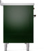 ILVE Nostalgie II 48" Electric Range, Emerald Green, Bronze Trim UPI486NMPEGB ILVE