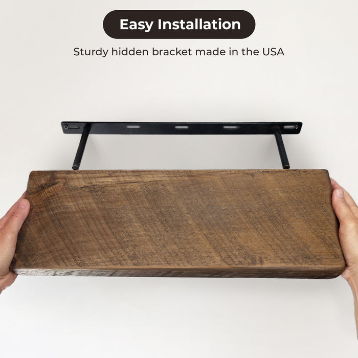 Reclaimed Wood Floating Shelves Real Solid Wood Floating Shelves Handmade Thick Floating Shelves