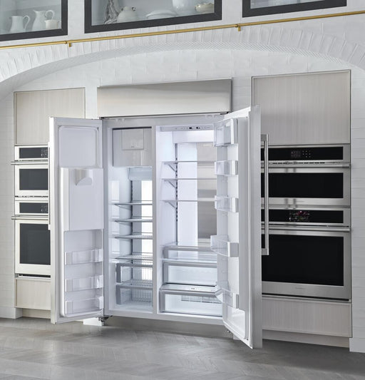 Monogram 48" Built-In Side-by-Side Refrigerator with Dispenser ZISB480DNII - Farmhouse Kitchen and Bath