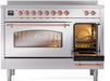 ILVE Nostalgie II 48" Electric Range, Stainless Steel, Copper Trim UPI486NMPSSP ILVE