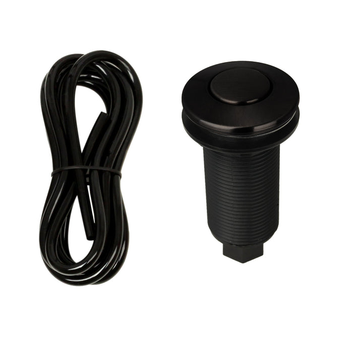 Matte Black Garbage Disposal Air Switch with Air Hose - AK79001-MB