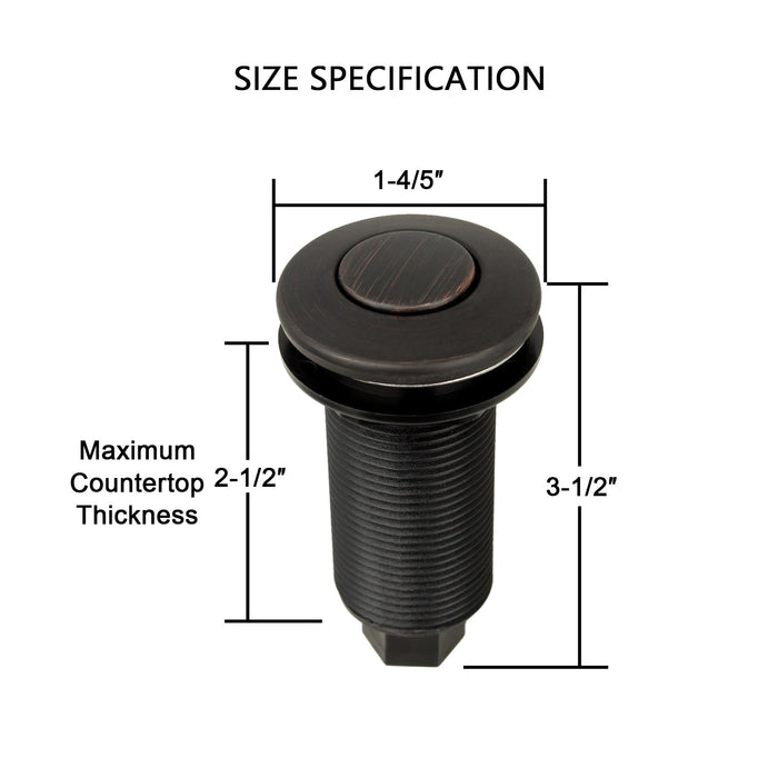 Dual Outlet Oil Rubbed Bronze Garbage Disposal Kitchen Air Switch Kit - AK79001B-ORB