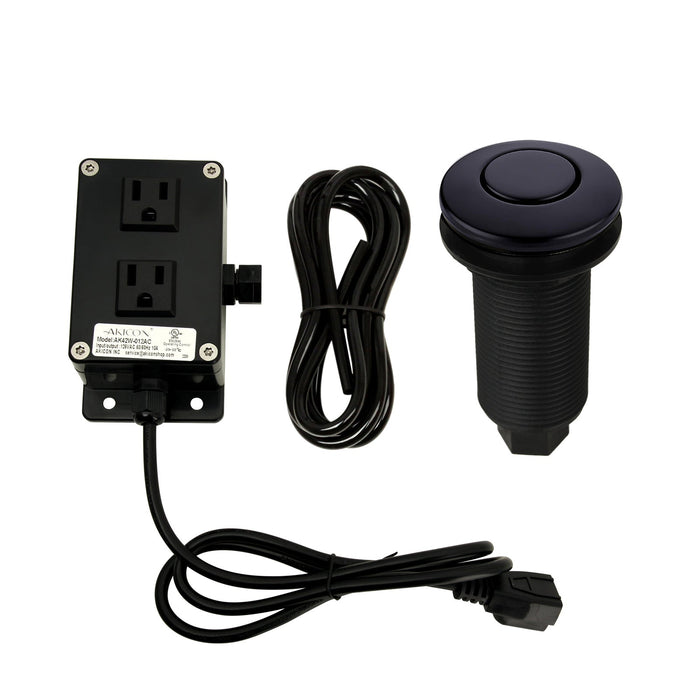 Dual Outlet Copper Garbage Disposal Kitchen Air Switch Kit — AK79001B-C