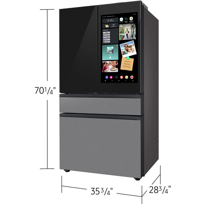 Samsung Bespoke 36" Smart 4-Door French Door Refrigerator RF90F23EECR