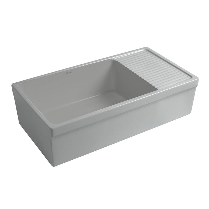 Whitehaus 36" Farmhouse Quatro Alcove Large Fireclay Kitchen Sink WHQD540-M