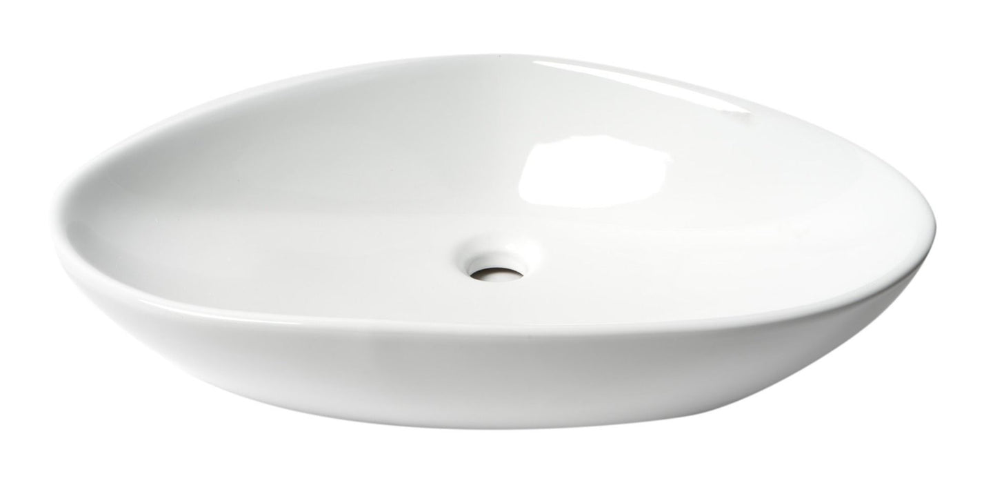 ALFI brand White 23" Fancy Above Mount Ceramic Sink ABC914