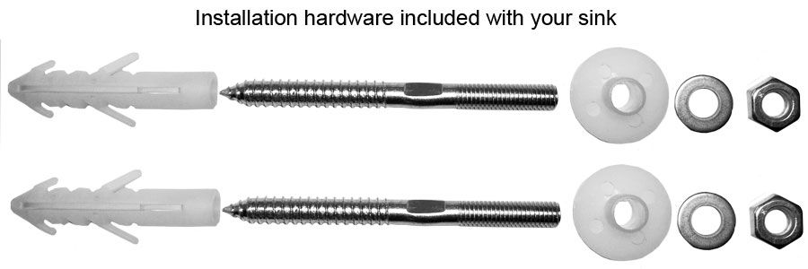 ALFI brand 17 1/4" White Rounded Porcelain Wall Mount Bathroom Sink Basin AB106