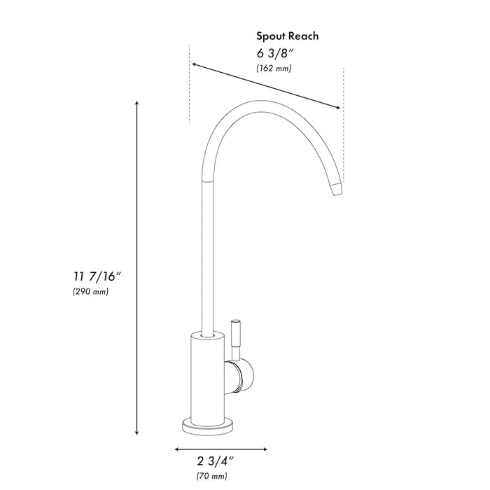 ZLINE Rubicon Single Handle Drink Faucet, RBCN1-FBV-BN