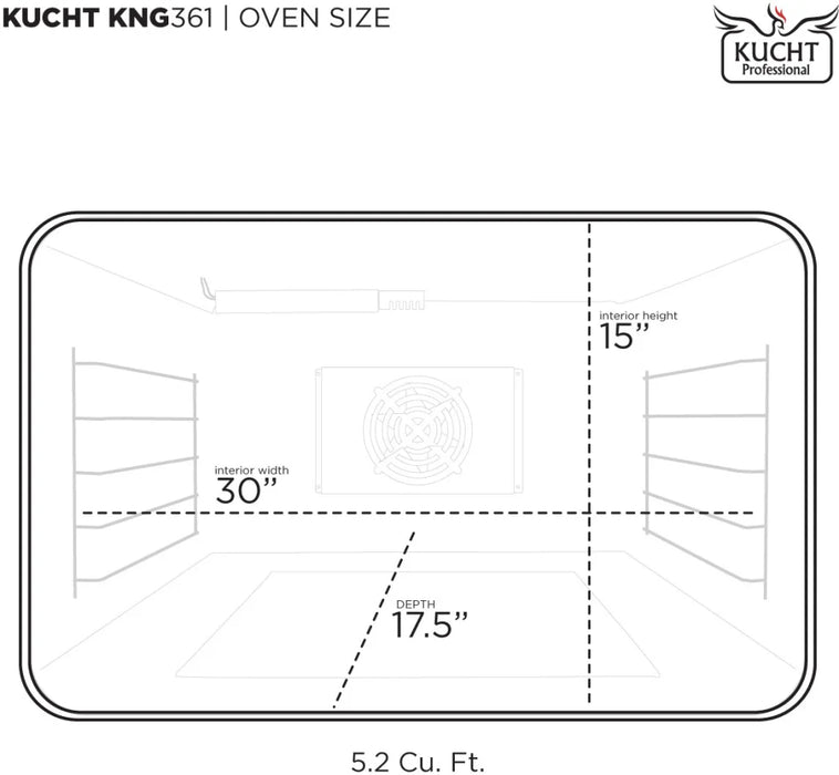 Kucht KX Series 36" Freestanding Dual Fuel Range KXP36-SS