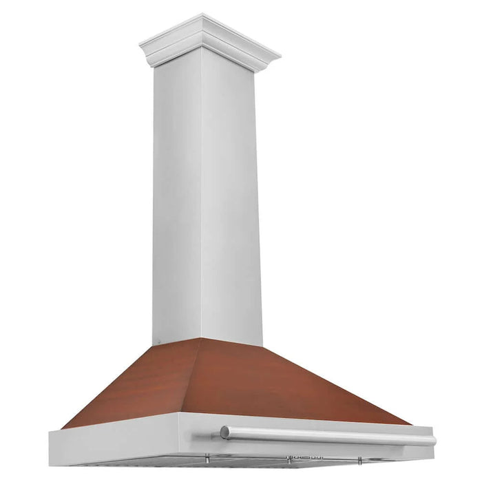 ZLINE Convertible Stainless Steel Range Hood, Copper Shell, Stainless Steel Handle KB4STX-C