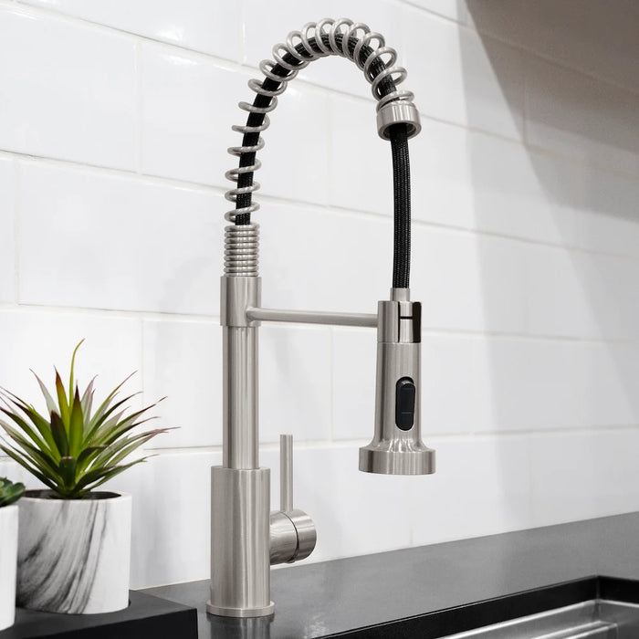 ZLINE Rubicon Pull Down Spring Spray Wand Kitchen Faucet, RBCN2-KF-BN