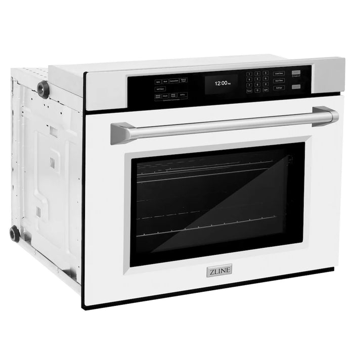 ZLINE 30 "Professional True Convection Single Wall Oven, Air Fry, Self Clean, White Matte WAS-WM-30