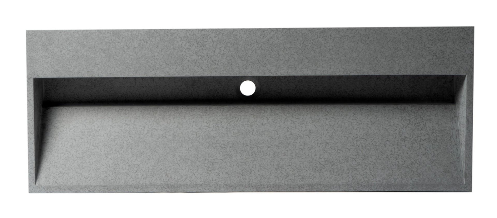 ALFI brand 48" Solid Concrete Gray Matte Trough Sink for the Bathroom ABCO48TR
