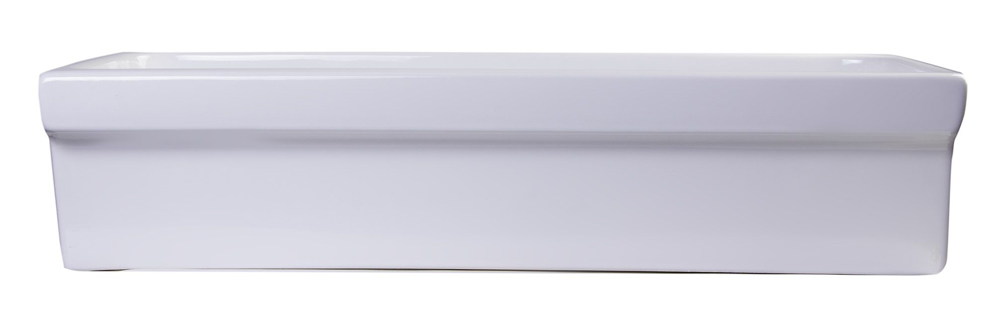 ALFI brand 36" White Above Mount Fireclay Bath Trough Sink AB36TR