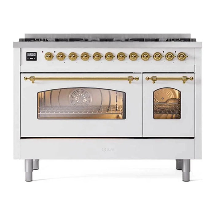 ILVE Nostalgie II Limited Edition 48" Dual Fuel Range White UP488NMPWHG