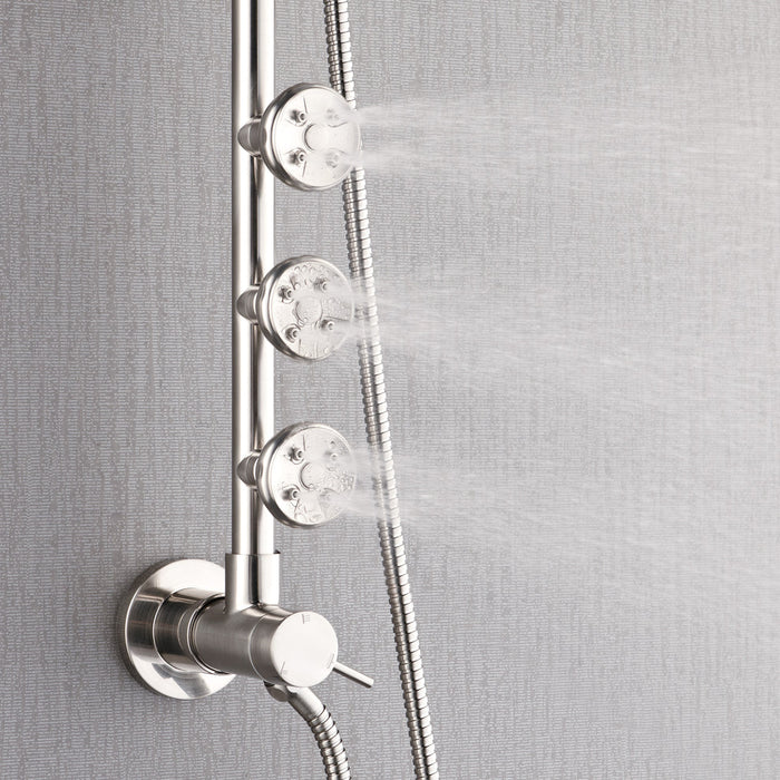 Forno Acqua AcquaSPA Retrofit Shower, Overhead Rainfall Shower, Handheld Shower Head SC31BN-C8