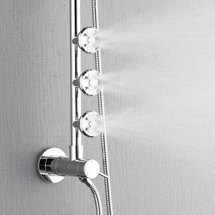 Forno Acqua AcquaSPA Retrofit Shower, Overhead Rainfall Shower, Handheld Shower Head SC31CP-C2