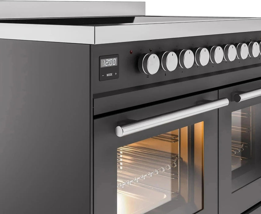 ILVE 40"Professional Plus Induction Range, Matte Graphite UPDI406WMPMG