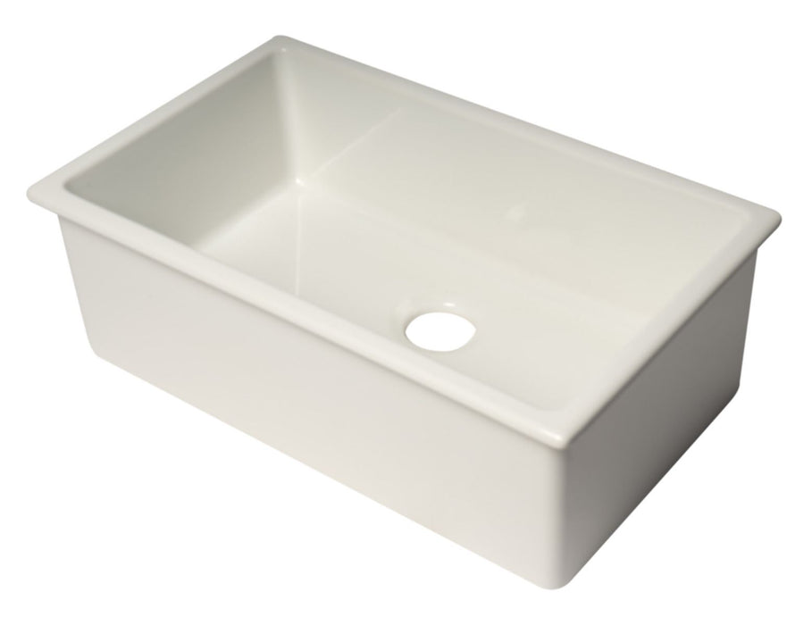 ALFI brand 30" Undermount / Drop In Fireclay Kitchen Sink AB3018UD