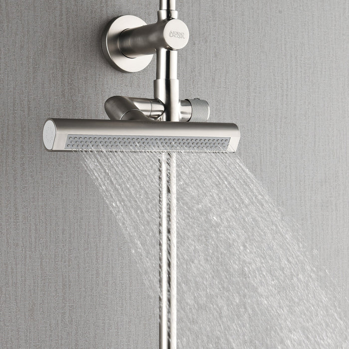 Forno Acqua AcquaFALL Shower, Overhead Rainfall Shower, Handheld Shower Head SCW2BN-C2