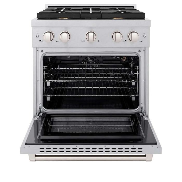 ZLINE 30"Gas Range, Convection Gas Oven , DuraSnow® Brass Burners, SGRS-BR-30