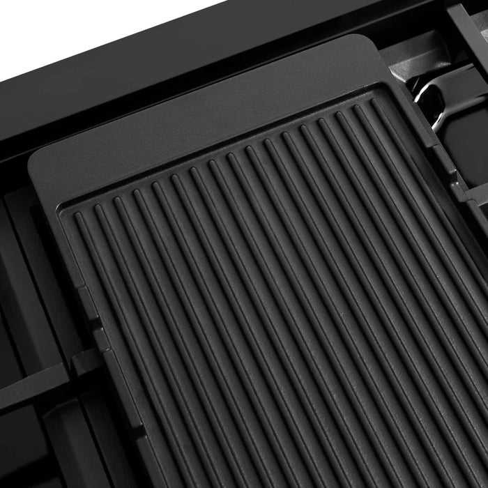 ZLINE Autograph Edition 48" Paramount Dual Fuel Range, 6 Burner Gas Cooktop, Electric Convection Oven, Black Stainless Steel, Helix Handle and Knob SDRBZ-48-KCB